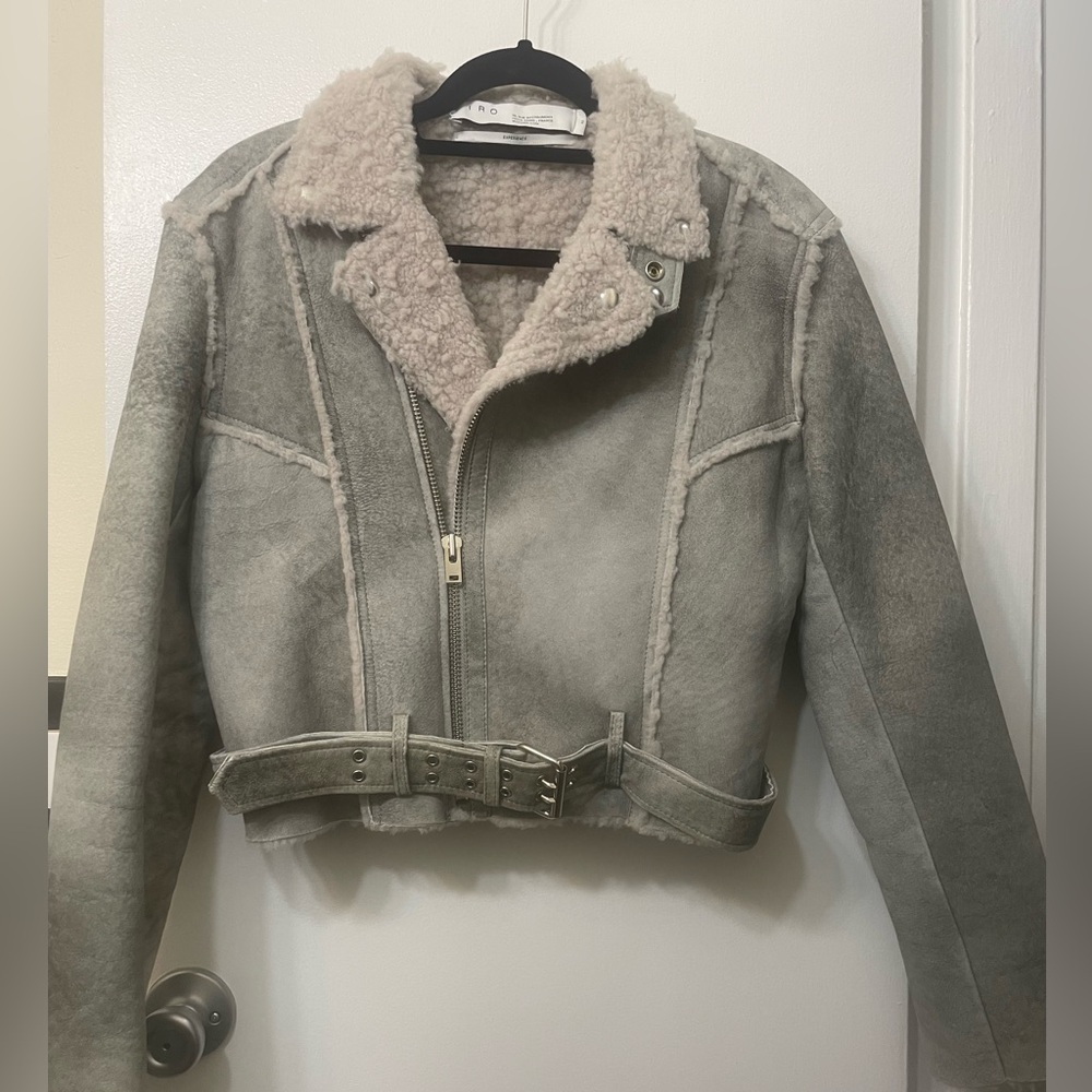 IRO leather moto jacket size 40